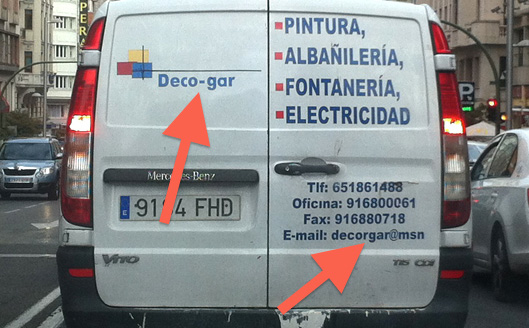 Error en el mail de contacto